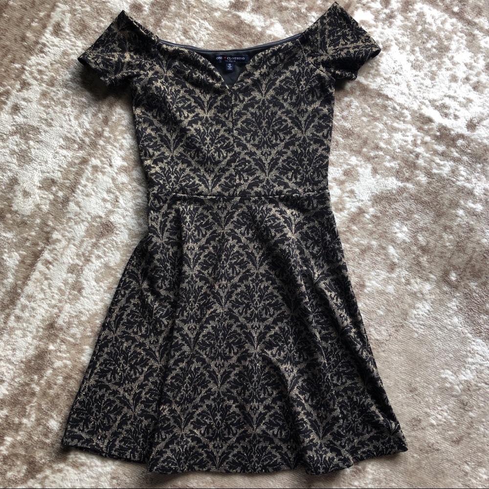 Black and gold party dress size S